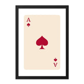Ace of Spades Wall Art, Minimalist Card Print, Poker Room Decor, Casino Wall Decor, Playing Card Wall Decor, Game Room Wall Art - Tawshia